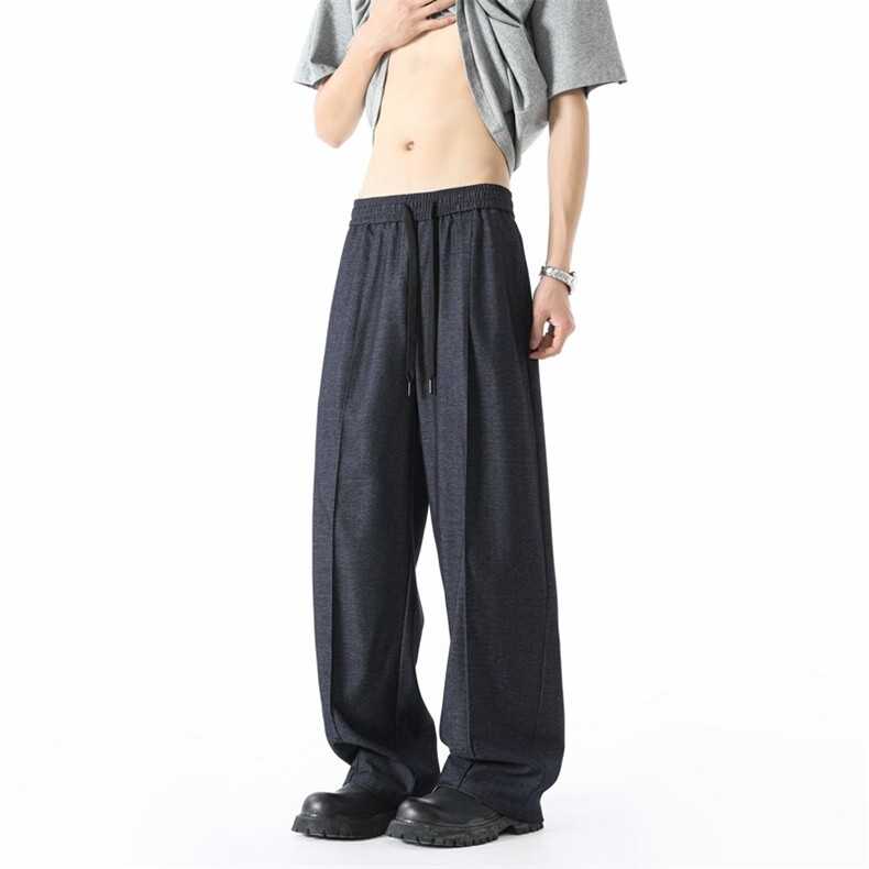 抖音得物！现货男士冰丝仿牛仔休闲裤XZ617B--K485-特批38,男装休闲裤,星座617B