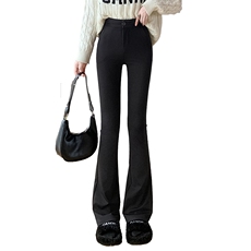 微喇裤春秋窄版休闲裤修身弹力加绒加厚喇叭裤九分裤拖地西装裤，女装休闲裤，云美莎专业女裤-全店现货