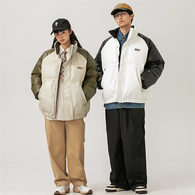 2026冬季新款男装日系潮牌拼色宽松休闲棉服加厚外套MY380-F148图片