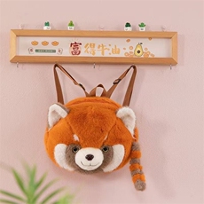 佳旺毛绒玩具1 可爱卡通毛绒小熊猫浣熊斜挎包单肩包网红创意新款潮流熊猫背包