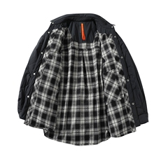 2025冬季新款翻领衬衫假两件羽绒服男潮牌百搭保暖羽绒服外套，男装衬衫，电商A234