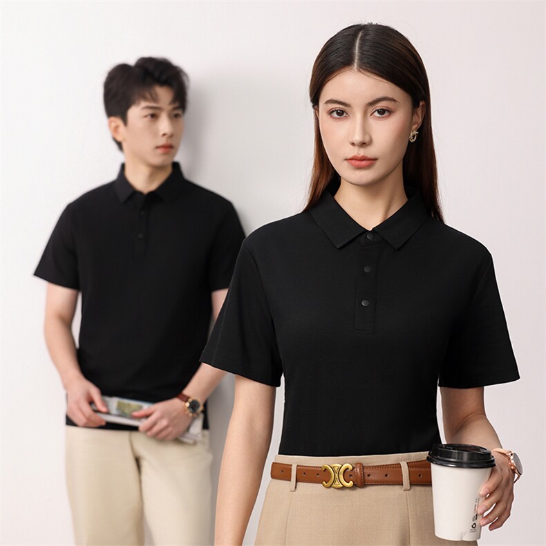 POLO领纯色男女同款舒适简约百搭修身T恤,男装T恤,衫都服饰