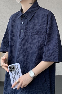 8XL-M日系工装短袖衬衫男夏季POLO衫t恤休闲运动套装TZ38004特P55图片