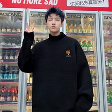 高质量！秋冬季高领毛衣男士加绒加厚翻领针织衫男毛衣FL173-P45，男装针织衫/毛衣，电商B367
