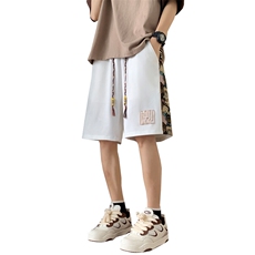 风短裤男夏季美式复古拼接五分裤潮牌宽松大码XZ102B-1DK509P25，男装牛仔裤，星座102B-1