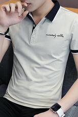 款8712-P35男士短袖t恤潮流2021新款夏装上衣翻领半袖POLO衫，男装T恤，电商D310（原电商305）