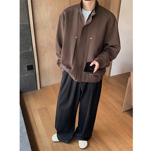 美式复古立领宽松高街潮流飞行服夹克男女休闲外套-880026-P128图片