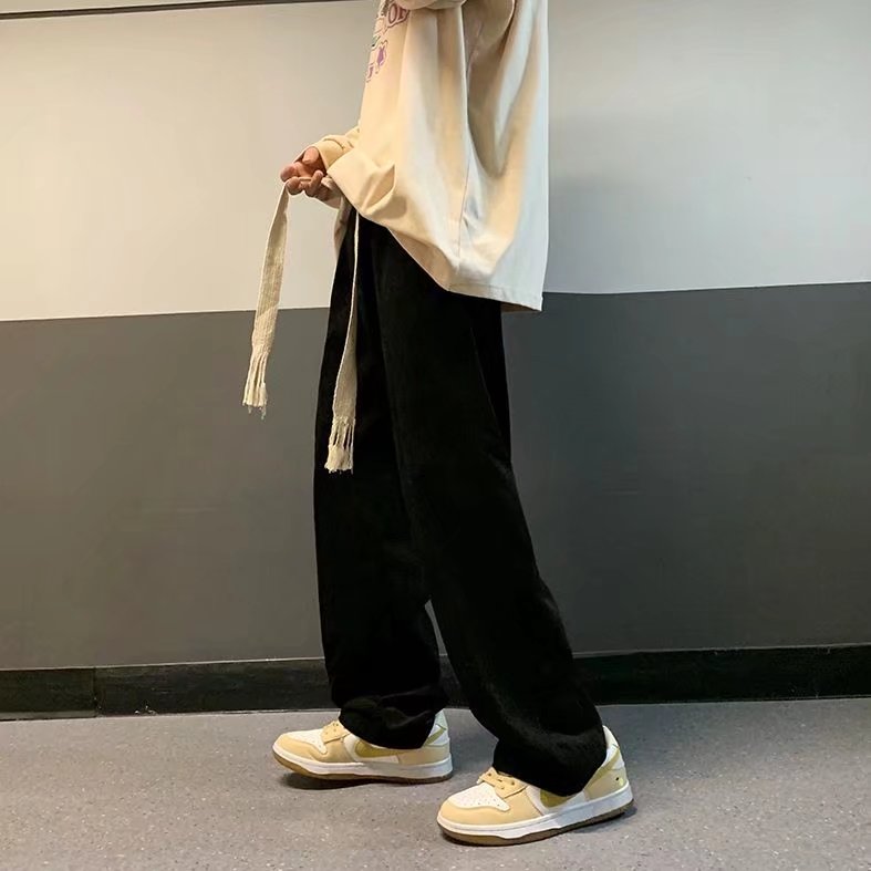 拖地卫裤男秋冬复古直筒阔腿裤A533P33,男装休闲裤,星座1116-2