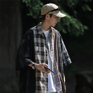 夏季新款衬衫潮流慵懒男方领衬衫C4512P38图片