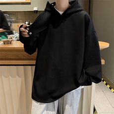 秋季韩版立领连帽小众卫衣纯色套头高级感宽松上衣男W7943-P45，男装卫衣，星座512-4