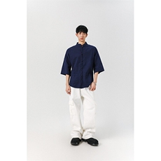 8XL-M风大码夏短袖衬衫男外套棉麻七分袖上衣CS505P60控78，男装衬衫，电商D206-1