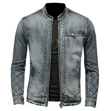 QT5027/H06339/P215品质立领牛仔外套男士有288,男装工装外套,钱塘730-1