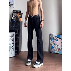 1506-1/N37621/P28.5黑色美式复古弯刀牛仔裤男春秋新款直筒修身，男装牛仔裤，星座1506-1