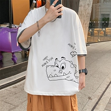 JT55136-P25假两件短袖t恤男大码胖子半袖体恤半截袖港风，男装T恤，电商A040