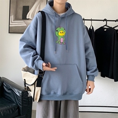 L2547P48新款2024秋冬连帽卫衣男大码运动帽衫宽松薄外套卫衣，男装卫衣，星座510A-1