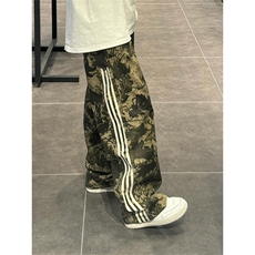 三条杠迷彩工装裤男美式复古hiphop裤子高街直筒BNLL03-特P50，男装工装外套，星座1007（原301D）