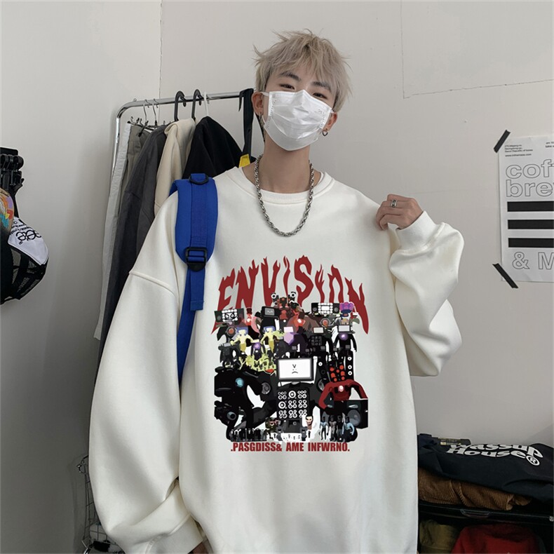 特P25控48 秋冬新款男士圆领卫衣宽松休闲日常百搭上衣WQ2433图片