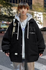 秋季新款潮牌连帽休闲假两件夹克外套男女A436-1038-P80128，男装夹克，电商A436