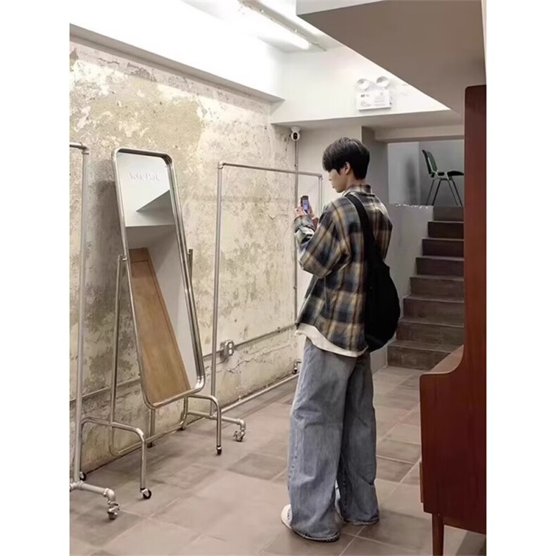 1506/Q3640/P34男女同款新款美式复古潮牌痞帅港风休闲衬衣外套,男装衬衫,星座1506