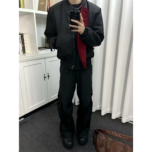 网图 boxy正肩型男红内里防泼水短款夹克版棉服外套 W1826/特P88图片