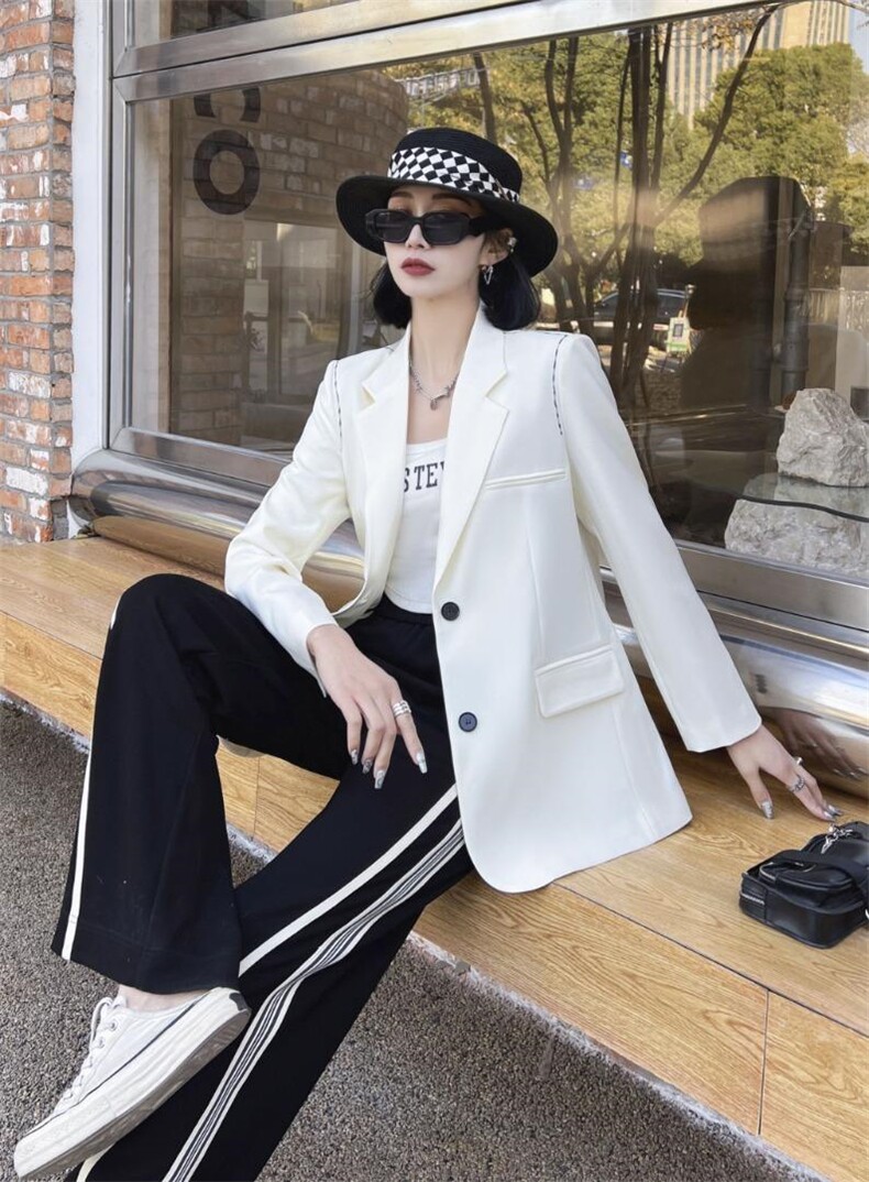春款西装外套，女装西装，鸿依恋