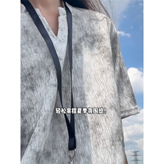 XZ809A/SSS05/P35/控48扎染冰丝V领T恤，男装T恤，星座809A(原222-1)