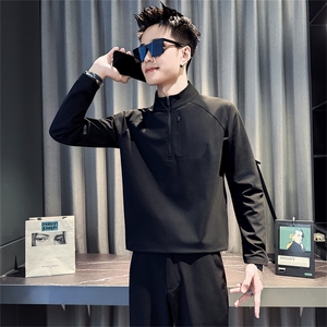 W1805-P58控78-卫衣ins潮牌长袖T恤2025新款春秋季口袋男装上衣服