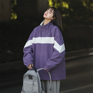 春季新款美式山系休闲纯色冲锋衣情侣潮流夹克外套JK7901-特P75图片