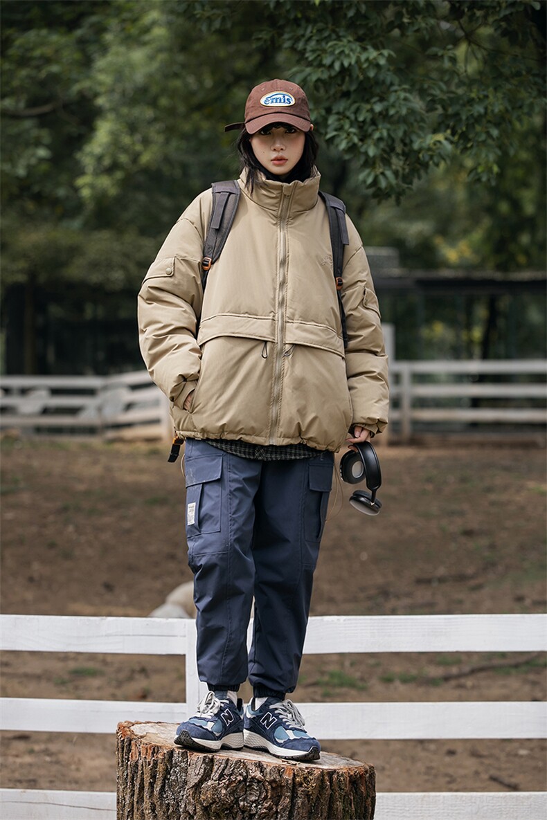 外27-2GANYOU日系纯色大口袋加厚棉服（套装K02）MY02-P195,男装棉衣,新杭派外27-2