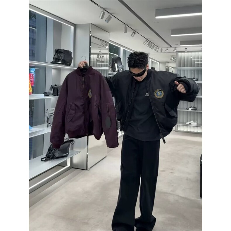 夹克男女高街帅气棒球服W6905-P77,男装夹克,星座412-3
