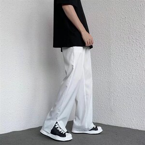 男春季休闲西裤松紧腰西裤K397P34图片