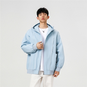 可二开拉链装饰解构大码M-5XL夹克男聚酯纤维JK78092P69控108图片