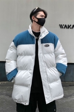 港风立领灯芯绒拼接撞色棉衣男成分：聚酯纤维8718P128控168，男装棉衣，星座227-7