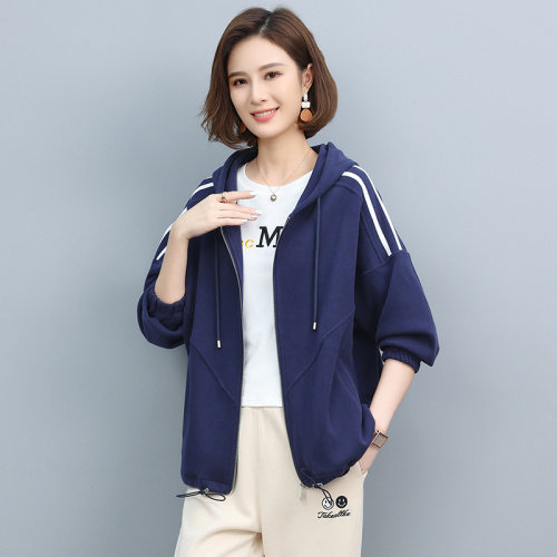 时尚宽松连帽卫衣女秋冬季新款韩版百搭显瘦长袖外套学生上衣,女装卫衣/绒衫,依恋蒂丝