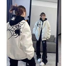 连帽美式复古高街开衫外套男女款情侣外套MY15-P63，女装短外套，星座208-5