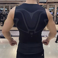 速干衣男紧身宽肩T恤坎肩汗背心男士夏季运动纯色健身潮篮球无袖，男装背心/马甲，四季星座505