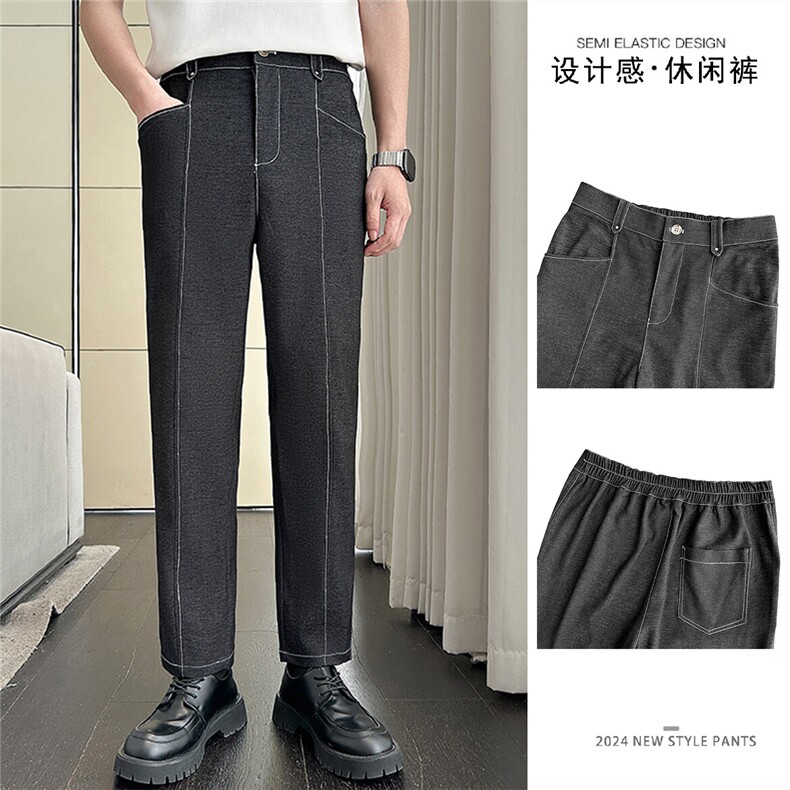 春季阳离子仿牛仔休闲裤K43/P65，男装休闲裤，电商B331