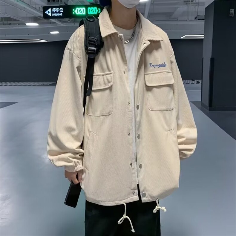 日系复古灯芯绒外套男新款上衣美式潮牌宽松工装夹克W5020-P55,男装夹克,星座1008