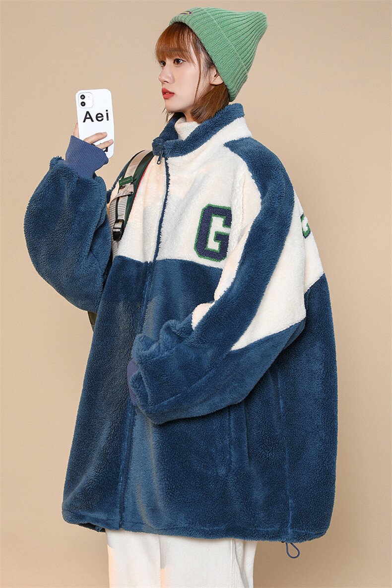 冬款学生中性风加绒加厚棉衣羊羔绒休闲外套男女923-P110控价158,男装棉衣,电商A441-1