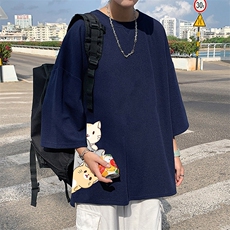 Q11164-P30春夏季七分袖t恤男大码五分袖男短袖中袖，男装T恤，电商A040