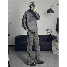 网图现货！2025抖音牛仔裤高街休闲裤-EX50200-A061-特批45，男装休闲裤，电商A061