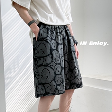 夏装笑脸牛仔三色时尚牛仔裤大码短裤休闲裤A125-DK15-P38M-5XL，男装牛仔裤，电商A071