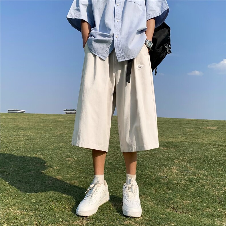 美式高街男女直筒休闲青少年工装裤宽松刺绣七分休闲裤DK0201-P35,男装休闲裤,星座308B-2