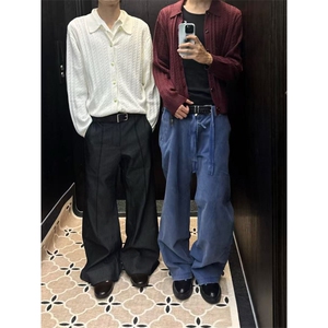 现货~6色老钱风秋冬条纹纽花休闲开衫毛衣MY2590批68图片