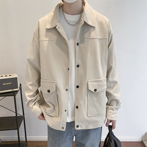 灯芯绒外套男款春秋季新款美式潮衣服工装夹克休闲上衣 jk555-P70图片