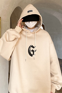 男士卫衣春季美式潮流连帽外套高街潮牌重磅衣服-JK23107-P55控78图片