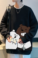 S6277-P28秋季圆领卫衣男大码韩版宽松长袖外套，男装卫衣，电商A040