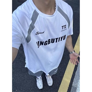 训练服男款夏季运动健身冰丝速干短袖T恤体育生篮球服 TW173图片