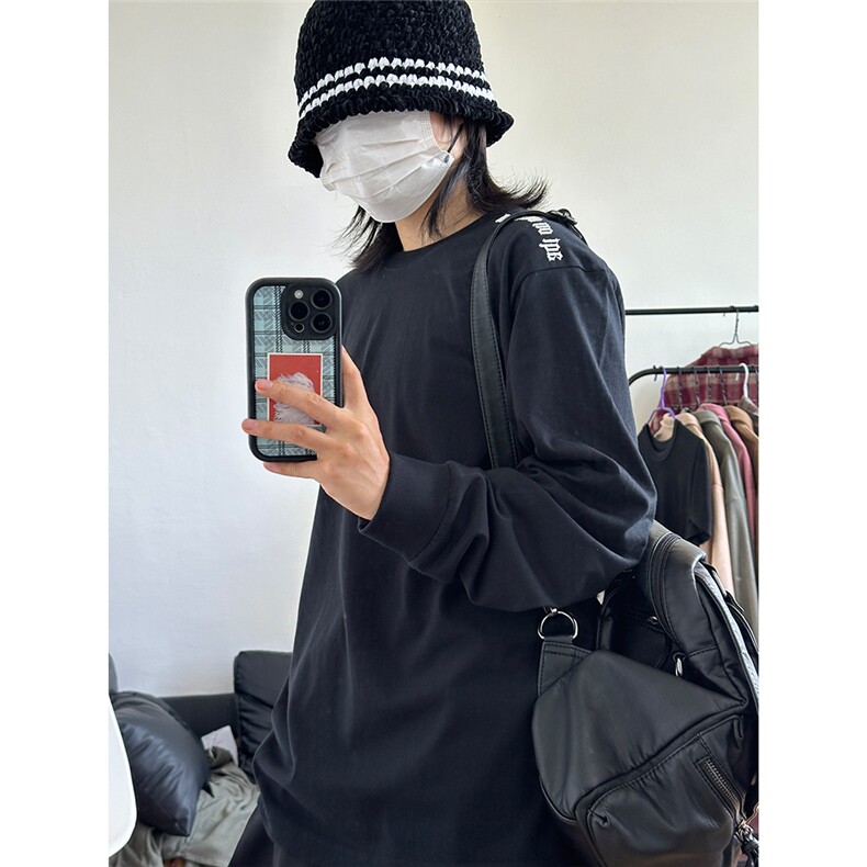 250克重磅精梳纯棉硅胶字母螺纹袖口长袖T恤打底衫CT907-P35,男装T恤,星座301C-5