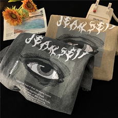 美式重磅短袖ins潮百搭印花T恤水洗半袖JK23204-p45控58，男装T恤，星座605(原A050)